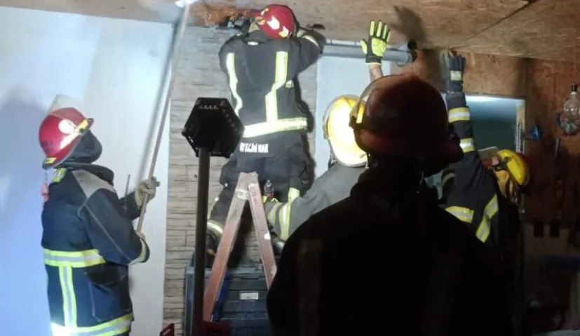 Incendio controlado en una vivienda de Camet Norte